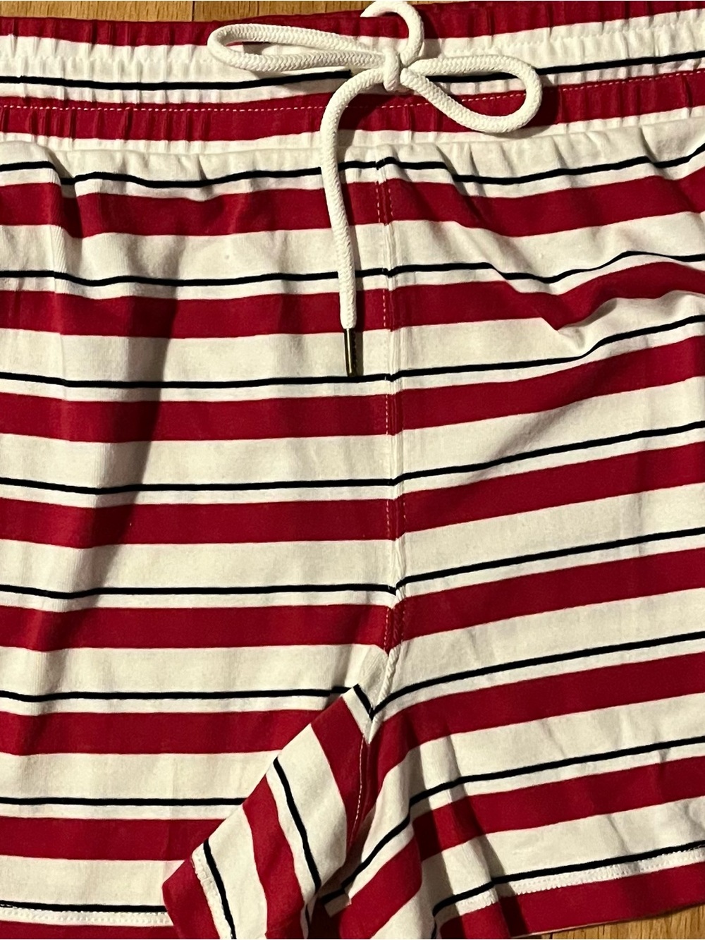 Parke X Target Striped Red & White Drawstring Shorts